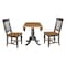 International Concepts Round 42 in W, 42 in L, 29.5 in H, Wood, Hickory/Washed Coal K45-42DPT-C65-2 - alternate 7